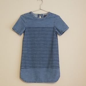 Gap Kids Striped Chambray Shirt Dress